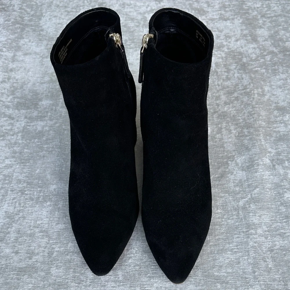 Kate Spade Glitter Block Heel Black Ankle Booties (10)